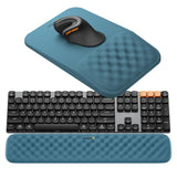 ProtoArc KMP50 Ergonomic Mouse Pad with Wrist Rest, Lycra Surface, Blue