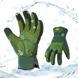Winter Gardening Gloves Women, Safety Work Gloves, Puncture-proof, Thornproof, Touchscreen(1 Pair,M,Green,SL7471FLWP)
