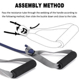 Exercise Bands Resistance Bands Set with Handles, Stretch Bands Workout Bands for Stretching, Latex Free Fitness Physical Therapy Bands Suitable for Rehab