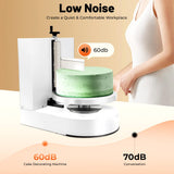 GSHIOIO Cake Decorating Turntable, Cake Decorating Machine Cake Cream Spreading Coating Smearing Automatic Cake Frosting Machine with Adjustable Scraper for 4" to 12" Cake, 60-320RPM Rotating Speed