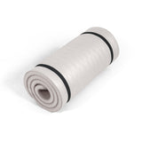 Tone Fitness Premium Extra Thick 1-Inch High Density Exercise Mat with Carry Strap – Non-Slip Workout, Pilates, and Yoga Mat for Home Gym - Color Beige - Mesh Pattern