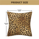 Cheetah Print Pillow Covers Room Decor 18x18 Inch, Leopard Print Decorative Throw Pillow Covers for Home Couch Sofa Bedroom Livingroom Dorm, Set of 2 African Wild Animal Theme