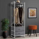Sorbus Clothing Rack with Drawers - Clothes Stand Dresser - Wood Top, Steel Frame, & Fabric Drawers - Tall Closet Storage Organizer - Garment Rack for Hanging Shirts, Dresses, & Jackets