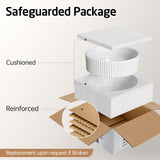KES Bathroom Vessel Sink, 16 Inch Small Vessel Sink for Bathroom, Round Bowl Sink White Above Counter, RV Sink, Countertop Modern Sinks for Cabinet Lavatory Vanity Porcelain Ceramic, BVSC129