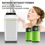 Portable Electric Shower for Camping and Outdoor Use, Rechargeable Pump with Temperature Display and Large Capacity, Ideal for RVs and Apartments