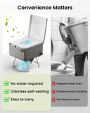 MODIWELL LE-310 Compact Dry Flush Toilet for Van Life and Off-Grid, Gray