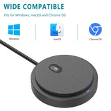 Conference Microphone for Computer, 360° Omnidirectional Condenser Mic with Mute Key, Great for Video Conference Bonke