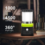 3Packs LED Camping Lantern Rechargeable 1000LM, 4500mAh Power Bank, IP44 Waterproof Lantern Flashlight Jarxin