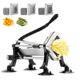 BIEAMA Commercial French Fry Cutter, Potato Cutter with 1/4", 3/8", 1/2" Stainless Steel Blades, French Fries Cutter for Carrots