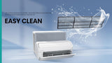 Hisense 8,000 BTU Smart Inverter Window Air Conditioner Easy Install Bracket, Up to 350 Sq Ft, Ultra-Slim Profile, 3 Speed, 700W, 4‑Way Air Direction HLAW0825TW (Renewed)