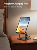 UGREEN Tablet Stand Compatible for iPad Desk Stand Holder Adjustable Aluminum Thicker Base Compatible with iPad Pro Air Mini 13 12.9 11 Inch Home Office Desk Accessories Black