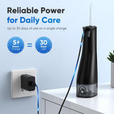 Maynovia Water Flosser Cordless for Teeth, Water Pick Oral Irrigator with U Shaped Nozzle, 40–150 PSI DIY Mode, 350ML Large Tank, Rechargeable Portable Dental Flosser for Braces & Adults