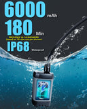 Beviliu Portable Shower for Camping, 6000mAh Rechargeable Camping Shower with Digital Power & Temperature Display, Portable Shower for Camping, Beach, Outdoor Travelling, Hiking, Pet Cleaning