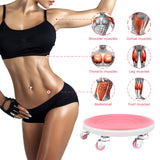 Tasidingster 6 Caster Ab Roller, Ab Exercise Equipment with Knee Pads, Ab Roller Wheel for Core Exercise, Abdominal Strength Training for Home Gym, 360° Silent Ab Workout Equipment (pink)