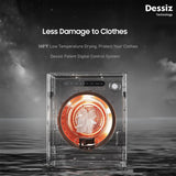 Dessiz 1.6 Cu.Ft. Portable Clothes Dryer, 970w,Machine with Stainless Steel Drum, 11lbs with Exhaust Hose,Digital Control with Hygrometer Sensor, Dryer for Apartments, Home, RV, Dorms