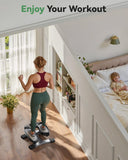 Sportsroyals Stair Stepper for Exercises-Twist Stepper with Resistance Bands and 330lbs Weight Capacity