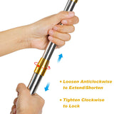 Cyfie Telescopic Fishing Gaff Flounder Gig, Stainless Steel Fishing Hunting Harpoon Pole with Spear Hook Barbed, Heavy Duty Frog Flounder Gig for Ice Fishing Saltwater Sea (9.4ft Long with 3-Prong)