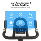 EFITMENT Magnetic Exercise Bike, Ultra-Stable Stationary Bike with Quiet Belt Drive, Indoor Cycling Bike for Home Cardio Workout, LCD Monitor & Bottle Holder IC031