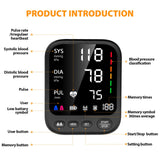 Blood Pressure Machine, Automatic Upper Arm Blood Pressure Monitor with 2x199 Readout, 4.5 Inch Backlit Large Screen Adjustable Large Cuff 9 to 17 Inches - Arrhythmia and Home Hypertension Detector