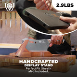 Dalstrong Obliterator 9" Meat Cleaver — 6mm Thick, 2.9 lbs, 7CR17MOV Carbon Steel (60 HRC), Full-Tang G-10 Handle — For BBQ Pitmasters, Home Butchering & Heavy Prep — Wood Stand Included
