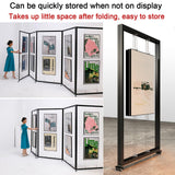 YXEDPBF Poster Display Stands With Wheels,Arts Easels Display Panel,Metal Advertising Shelf,Foldable Poster Boards,Wedding Sign Stand