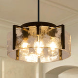 Black Chandelier for Dining Room Light Fixture, 4 Light Entryway Light Fixture, Adjustable Pendant Lights Kitchen Island Modern Farmhouse Kitchen Foyer Chandelier for Entryway, Bedroom, Bathroom