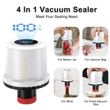 Electric Mason Jar Vacuum Sealer Kit for Wide & Regular Mouth Jars, Automatic Jar Sealer for Canning and Food Storage, Includes Lids & Vcuum Bags