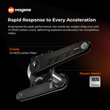 Magene TEO P515 Cycling Power Meter Crankset, Carbon 110BCD for Road Bikes, ±1% Accuracy, 425g Lightweight, 380H Rechargeable Battery, Dual ANT+/Bluetooth, IPX7 Waterproof