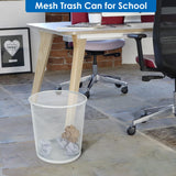 SHSYCER Office Mesh Trash Cans (10-Pack 6 Gal),Open Metal Wire Wastebaskets, Mesh Office Garbage Can, Waste Basket Trash Can for Near Desk,Recycling Garbage Container Bin for Home,School