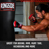 Ringside 100 lb Powerhide Heavy Bag for Boxing, MMA, Muay Thai & Kickboxing, Soft Filled Punching Bag with Foam Liner, Chain & Swivel Included, Black
