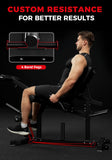 Mikolo Leg Extension and Curl Machine, Adjustable Leg Curl Machine, Seated Leg Extension and Lying Curl Machine for Home Gym, Leg Workout Equipment with Triple Loading System, Black