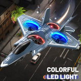 ENJOYFLY Foam Remote Control Airplanes, RC Planes with Light, RC Airplane Fighter Jet for Kids Adults 8-16, 360° Flip, Stunt Roll, Drones for Kids 8-12, Airplane Toy Gifts for Kids Boys - 3 Batteries