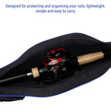 Lixada Fishing Rod Bag Hard Shell Bottom 51.2''/130cm Fishing Rod Travel Case Waterproof Fishing Tackle Storage Bag Fishing Pole Protective Pouch