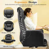 FelixKing Office Chair, Flip Armrests for Pets Criss Cross Legged, Black