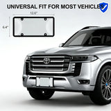 2-Pack License Plate Protector & Cover, License Plate Frame Anti-Scratch Universal for Car Truck SUV, Includes All Mounting Hardware (Tinted)