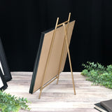 Bard's Satin Gold-toned Metal Easel, 16" H x 9" W x 9.5" D, Pack of 6