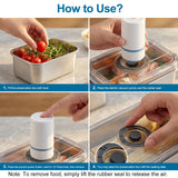 Electric Mason Jar Vacuum Sealer Kit, One-Touch Mason Jar Sealer for Wide Mouth & Regular Mouth Mason Jars, with 2 Date-Recordable Stainless Steel Food Storage Containers for Food Preservation