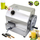 EQCOTWEA Manual Sugarcane Juicer - Stainless Steel 3-Roller Commercial Juice Extractor, 2.4in Inlet, 330lbs/h Output, Sugar Cane Press Machine, Sugarcane Juice Squeezer for Home and Business