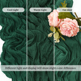 10 Pack Emerald Green 17 x 108 Inch Cheesecloth Table Runner - Boho Gauze Sheer Fabric for Wedding Baby Shower Party Home Decor