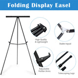 Falling in Art 63 1/2'' Aluminum Flip Chart Easel Stand, Black, 4 Pack