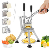 Anatole Commercial French Fry Cutter with 1/4'' 3/8'' 1/2'' 8-Wedges Stainless Steel Blades Vertical Potato Slicer Manual Vegetable Chopper for Onion Carrot Lemon