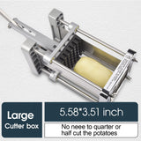 French Fry Cutter, Sopito Professional Potato Cutter Stainless Steel with 1/2-Inch and 3/8-Inch Blade Great for Potatoes Carrots Cucumbers