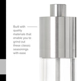 AdHoc Menage Classic Salt and Pepper Mill Gift Set - Salt & Pepper Seasoning Mill - Manual Mill Set with Ceramic Mechanism