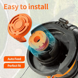 Eventronic 15 Pack WA0010 Replacement Trimmer Line Spool Compatible with Worx, 120ft .065 inch, Compatible with Worx String Trimmers (12 Line spools+3 Cap)