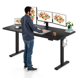 Standing Desk, 71 x 32'' Height Adjustable Sit Stand Desk with Large Splice Board Desktop Ergonomic Memory Presets Computer