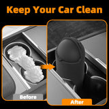 LoopTime Leakproof Car Trash Can,Mini Car Trash Bin for SUV and Truck,Small Cars Garbage Can,Waterproof Automotive TrashCan for Vehicle,Home,Office,Multipurpose,Easy to Clean (Black Silicone)