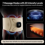 RoundT2 Ab Stimulator Muscle Toner - Heating & Massage Functions, Fat Burning & Abdominal Toning Device, Unisex Portable Home Fitness Equipment for Women Men Gifts