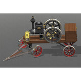 MechPuConToy Hit and Miss Engine Kit That Runs, HM-01 7cc 4-Stroke Horizontal Stationary Engine Model with High/Low Speed Gear Lever (KIT Version/Black)