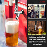 Sliner 2 Pcs Stout Beer Faucet, Stainless Steel Draft Keg Tap with 304 Stainless Handle, Dispensing Tap for Beer Shanks and Towers