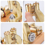 MechPuConToy Mini Brass Piston Power Hammer Model Industrial Forging Machine (Motor Drive Version)